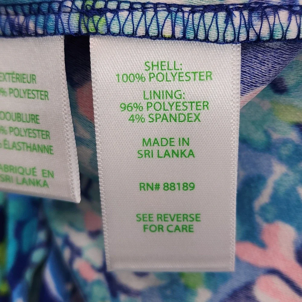 NWT Lilly Pulitzer Zoya Ruffle Romper Womens 2 Tropical Preppy Resortwear Skort